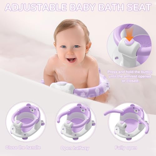 Baby Bath Seat for Babies 6 Months & up, Non-Slip Toddler Bath Seats for Babies - Image 5