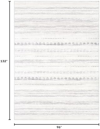 Nakagishi 8x11 Area Rugs Living Room: Washable Boho Large Neutral Soft - Image 2