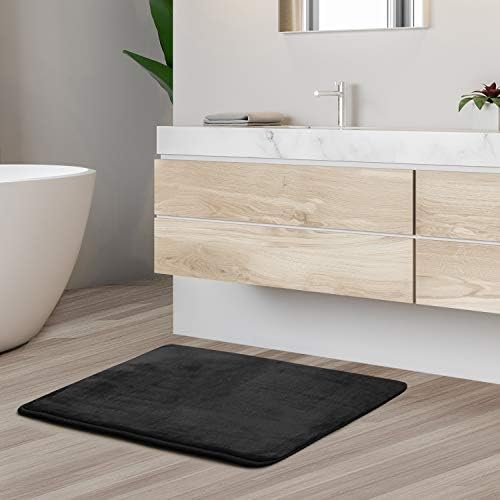Clara Clark Bathroom Rugs, Velvet Memory Foam Bath Mat, Machine Washable Bath - Image 2