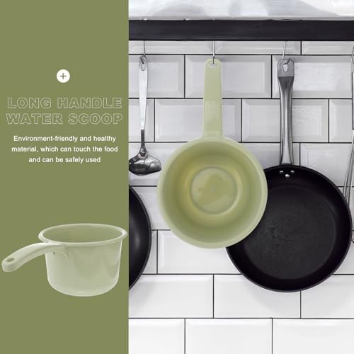 TOYANDONA Kitchen Water Scoops and Shower Water Ladles, Plastic Light Green - Image 3