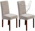Genina Waterproof Dining Chair Covers Set of 2 Parsons Chair Slipcovers by Genina