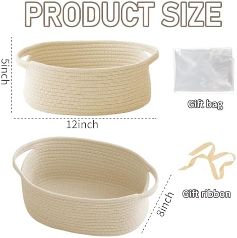 JMvicyroam Small Woven Basket, Empty Gift Basket - Image 2
