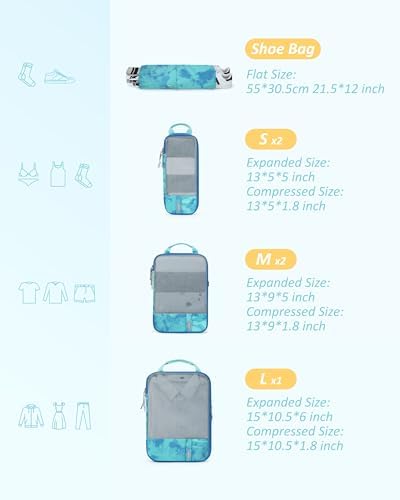 BAGSMART Compression Packing Cubes - Image 3