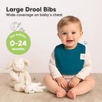 KeaBabies 8-Pack Organic Baby Bibs - Image 2