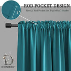 DONREN 12 Inches Long Valances for Windows - Image 3
