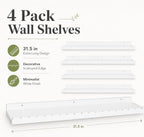 Extra Long White Scalloped Nursery Shelves - Image 3