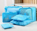 7 Set Packing Cubes, Travel Foldable Luggage Organizers Storage Bag Accessories - Image 5