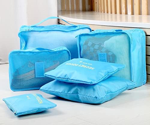 7 Set Packing Cubes, Travel Foldable Luggage Organizers Storage Bag Accessories - Image 5