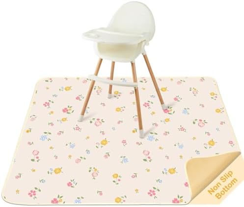 Baby Splat Mat for Under High Chair, Waterproof Floor Protector by BeBeJoJo