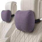 2 PCS Car Pillow for Driving Seat Soft Suede Headrest Neck & Lumbar Support by GoodpillowBetterdriver