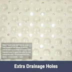 Extra Long Bathtub Mat Non Slip Bath Mat Beige 40"x16" Full Size - Image 6