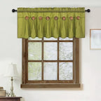 FRAMICS Farmhouse Valance Curtains, Boho Cotton Linen Kitchen Valance, Fresh - Image 2