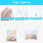 2 PCS Mesh Bathtub Toy Holder Bag, 18 x 14 Inch Bath Toy Organizer, 4 Ultra - Image 4