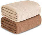 Muslin Swaddle Blankets for Newborn, 2 Pack Breathable Soft Receiving Blanket by GUNTAIL