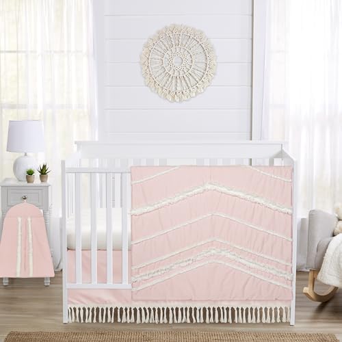 Sweet Jojo Designs Blush Pink Bohemian Boho Chic Girl Baby Crib Bedding Set by SweetJojoDesigns