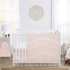 Sweet Jojo Designs Blush Pink Bohemian Boho Chic Girl Baby Crib Bedding Set by SweetJojoDesigns