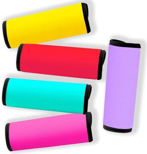 Neoprene Luggage Handle Wraps for Traveling Bright Color Luggage by GOWRAPS