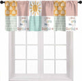 Rainbow Kids Curtains Valance, Boho Pastel Cartoon Cute Colorful Sky Clouds by Unknown