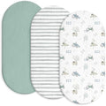 Gllquen Baby Muslin Bassinet Sheets 3pk, Soft Cotton Baby Sheet 33x17 by GLLQUENBABY