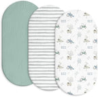Gllquen Baby Muslin Bassinet Sheets 3pk, Soft Cotton Baby Sheet 33x17 by GLLQUENBABY