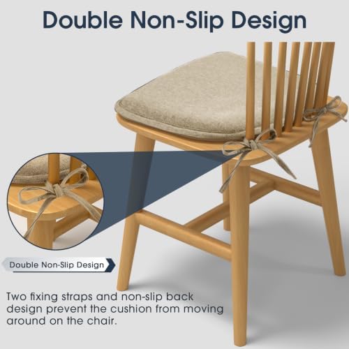 TushGuard Chair Cushions, 4 Pack Memory Foam Chair Pads - Image 4