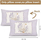 Purple Goose Nursery Decor Throw Pillow Cover 12x20 Pillowcases - Image 3