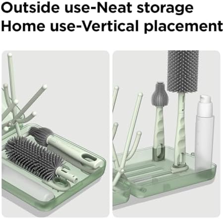 YOTIME Travel Bottle Brush Set, Foldable Drying Rack - Image 3