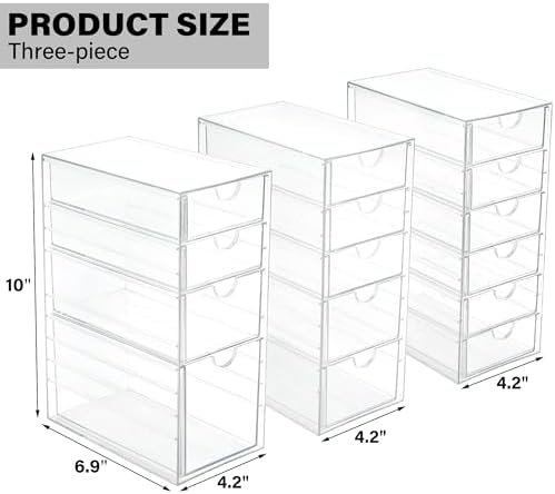 Prsildan 15 Drawers Teacher Toolbox Acrylic Containers - Image 3