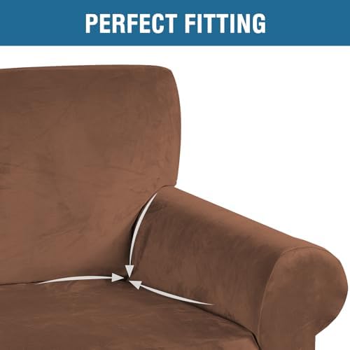 H.VERSAILTEX Stretch Velvet Loveseat Covers - Image 4