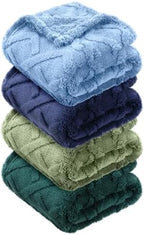 VitalCozy 4 Pcs Fleece Baby Blankets 3D Plush Soft Newborn by VitalCozy
