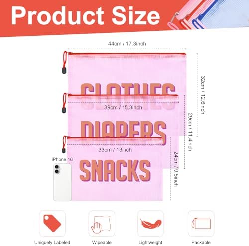 3pcs Hospital Bag Organizing Pouches - Image 2