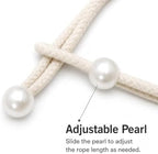 Beige Bear Curtain Tiebacks 2 Pack, Adjustable No-Drill Rope Ties - Image 4