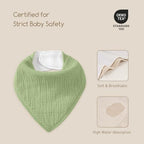 10 Pack Muslin Baby Bandana Bibs - Image 5
