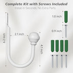 Hion Curtain Holdbacks White 6pcs, Curtain Tiebacks Wall Mounted Hooks - Image 2