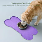 PWTAA Dog Food Mat Anti-Slip Silicone Dog Bowl Mat Thicker Pet Placemat - Image 3
