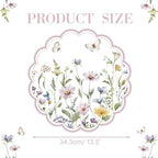 50PCS Floral Paper Placemats Disposable Wildflower Paper Placemats - Image 2