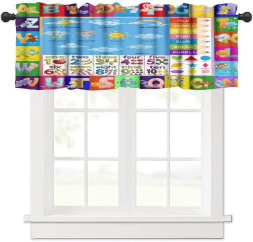 ABC Alphabet Valance Curtains Cartoon Colorful Animal Funny Education Learning by Unknown