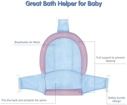Colorlife Baby Bath Seat Support Net Infant Bathing Seat Support Mat, - Image 4