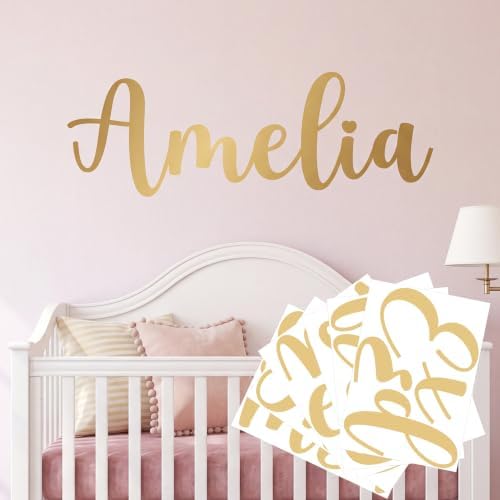 Boao Personalized Name Letter Wall Decal, Elegant Script, Extra Larger by Boao
