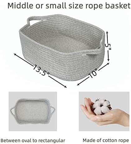 XUANGUO Medium Woven Cotton Rope Storage Basket - Image 3