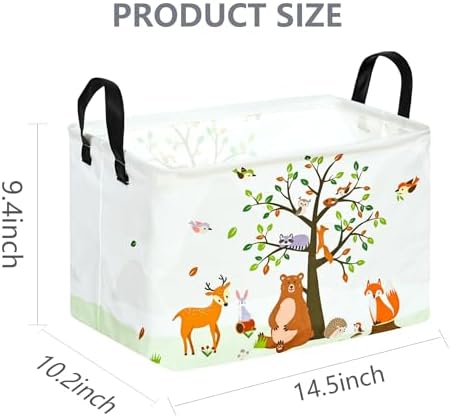 Rec Animals Print Box Hamper Storage Basket Collapsible Organizer Bin Gift - Image 2