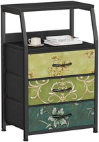 Furnulem Retro NightStand with 3 Drawer, Small Vintage Storage Dresser by Furnulem