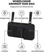 Wheelchair Side Bag, Wheel Chair Armrest Pouch Accessories - Image 6