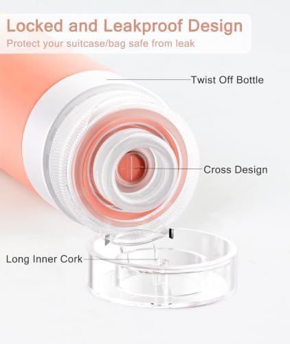 Quatish Travel Bottles for Toiletries, 3 oz Travel Size Containers - Image 2