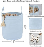XUANGUO Cotton Rope Laundry Basket Hamper - Image 2