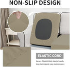 Easy-Going Waterproof Cushion Covers Set, Quilted Stretch 2-Piece Sofa Seat - Image 3