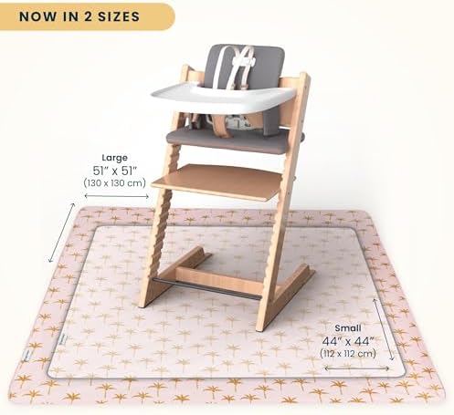 Tiny Twinkle Splat Mat for Under High Chair or Table | 51" x 51" Waterproof & - Image 2