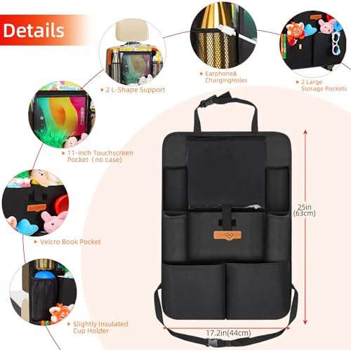 SURDOCA Car Organizers and Storage, Upgraded Car Seat Organizer - Image 6