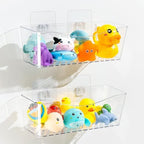 Imncya Bath Toy Storage Holder, 2 Pack Clear Bathtub Organizer by Imncya
