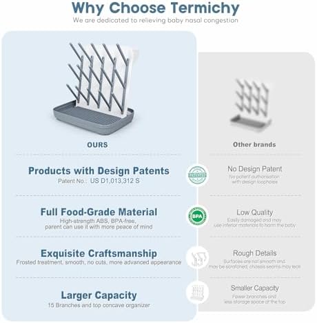 Termichy Baby Bottle Drying Rack：Large Vertical Space Saver - Image 6